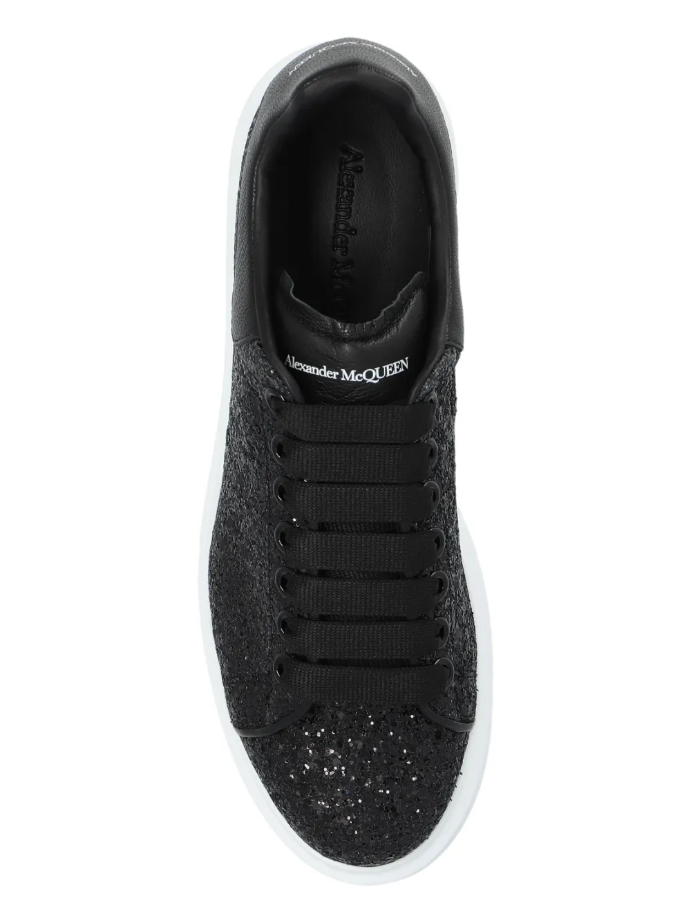 Alexander McQueen glitter detailing Leather Sneakers Farfetch