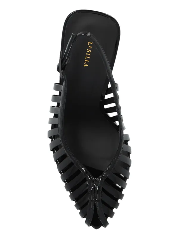 サンダル・ミュール LE SILLA SS25 'Cage' slingback (3405C090BXPPDUR 723) BELLA SLINGBACK 120 mm NERO | Le Silla