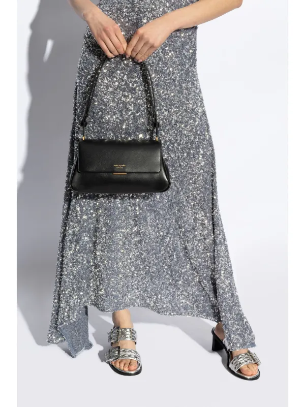 chinese dress ladies KATE SPADE LEATHER PATCH KNIT WOOL DRESS – leefluxury.com main image 0