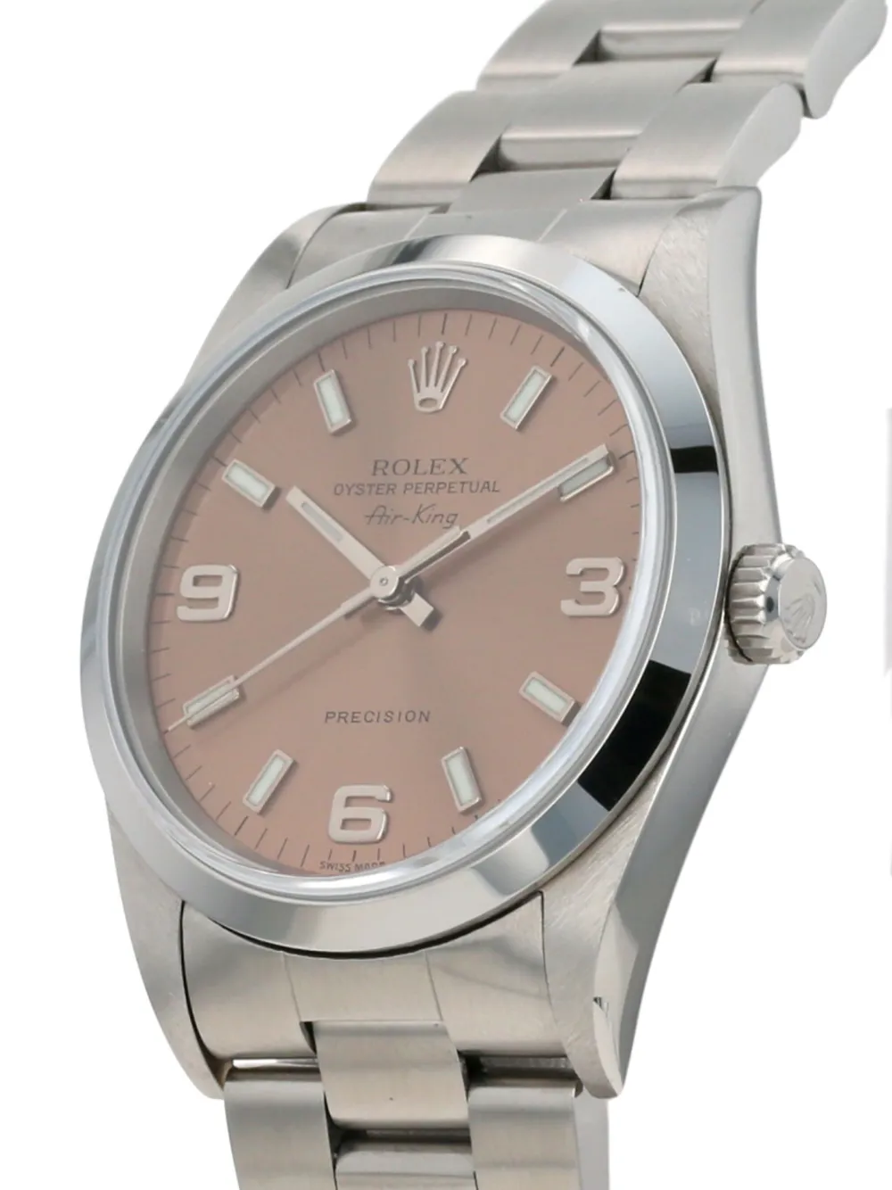 Pre-owned Rolex 1999  Air-king 34mm In Pink