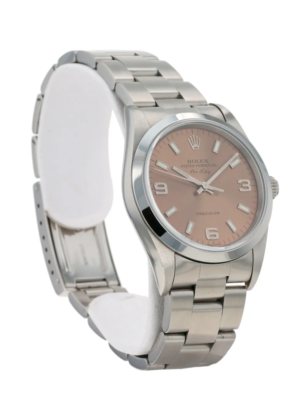 Pre-owned Rolex 1999  Air-king 34mm In Pink