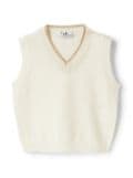 Il Gufo V-neck knitted wool vest - White