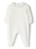 Il Gufo embroidered collar body - White