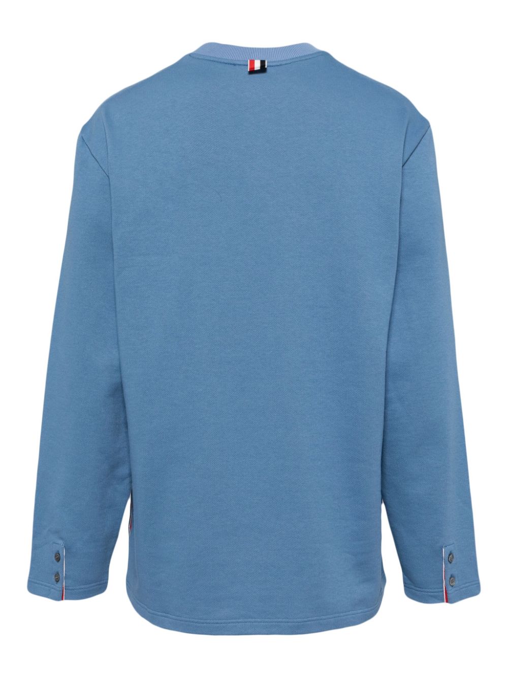 Shop Thom Browne Cotton Crew-neck Sweatshirt In Blue