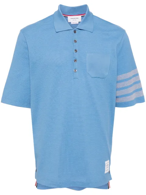 Thom Browne 4-Bar cotton piqué polo shirt