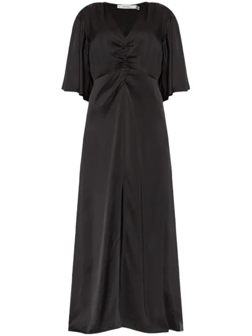 Gestuz robe longue à col v - Noir - Gestuz - Modalova