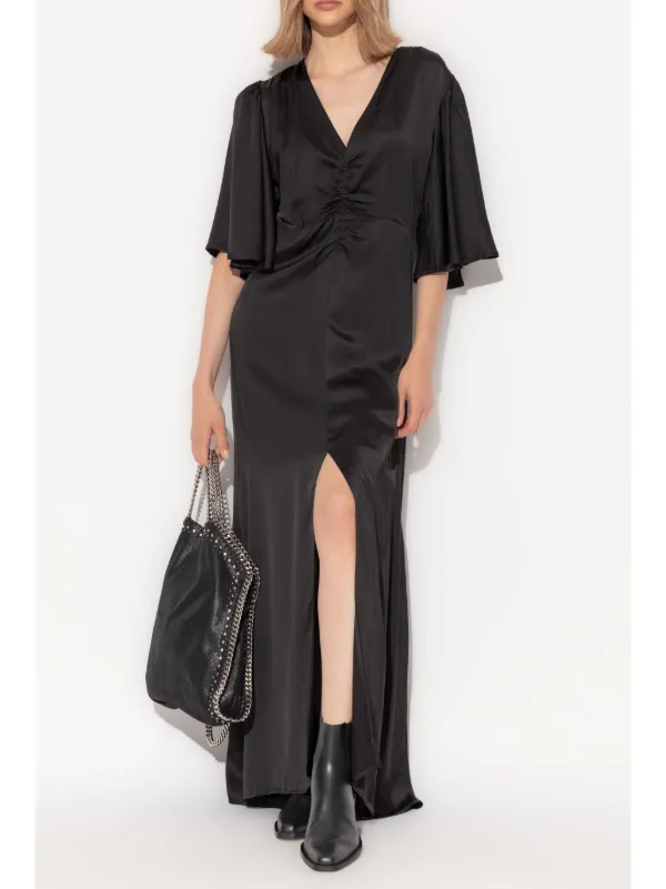 Gestuz v neck Long Dress Black FARFETCH CA