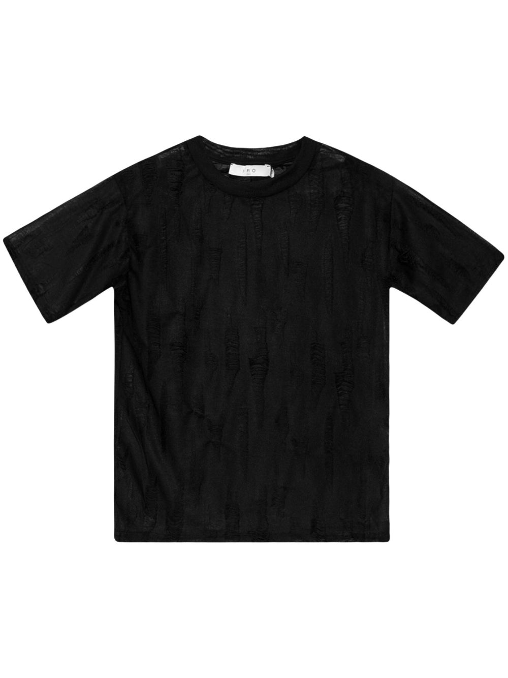 IRO distressed semi-sheer t-shirt – Black