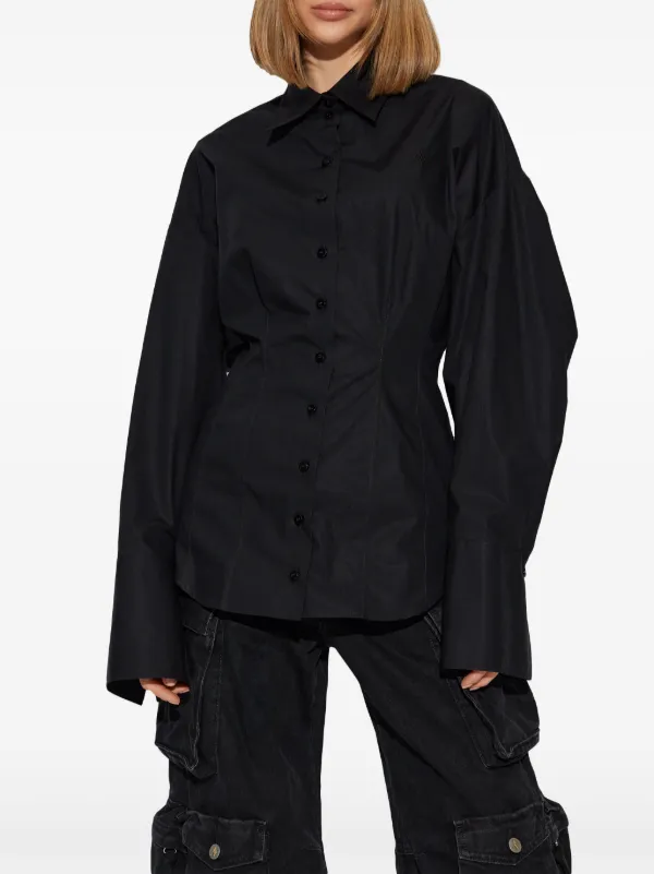 The Attico Attico Cotton Shirt | Black | FARFETCH