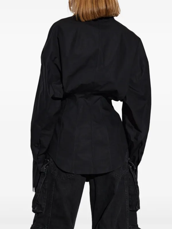 The Attico Attico Cotton Shirt | Black | FARFETCH