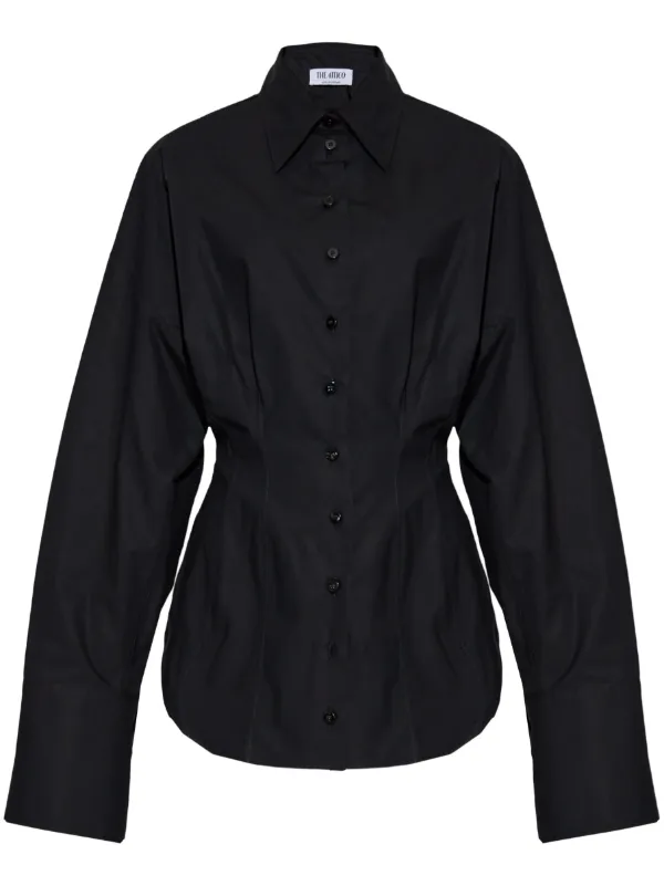 Tシャツ・カットソー THE ATTICO Black Crepe Top Black t-shirt for Women | THE ATTICO®