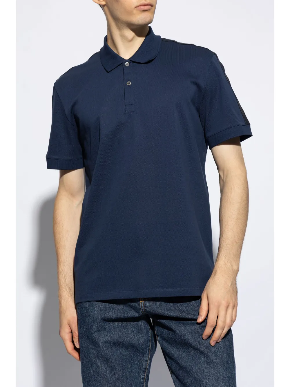 Alexander McQueen Poloshirt met logoband Blauw