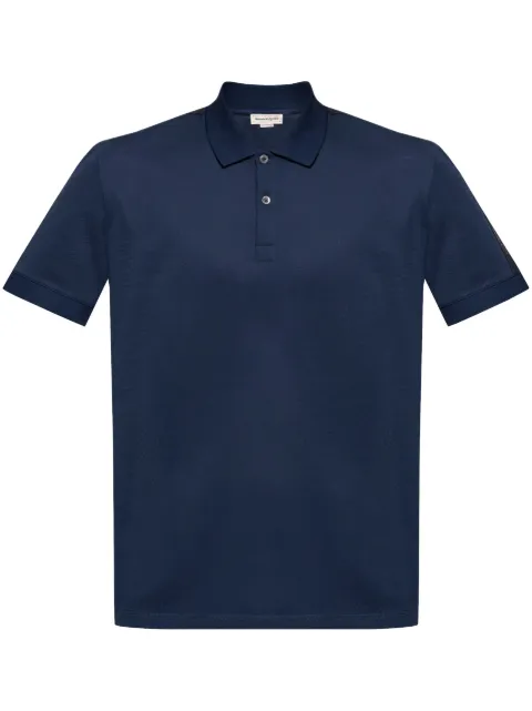 Alexander McQueen logo-tape polo shirt