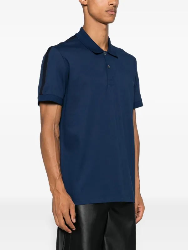 Alexander McQueen logo-tape Polo Shirt | Blue | FARFETCH