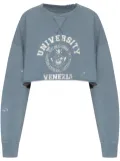 Golden Goose logo-print cotton sweatshirt - Blue