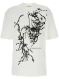 Alexander McQueen Cherry Blossom Skull oversized t-shirt - White