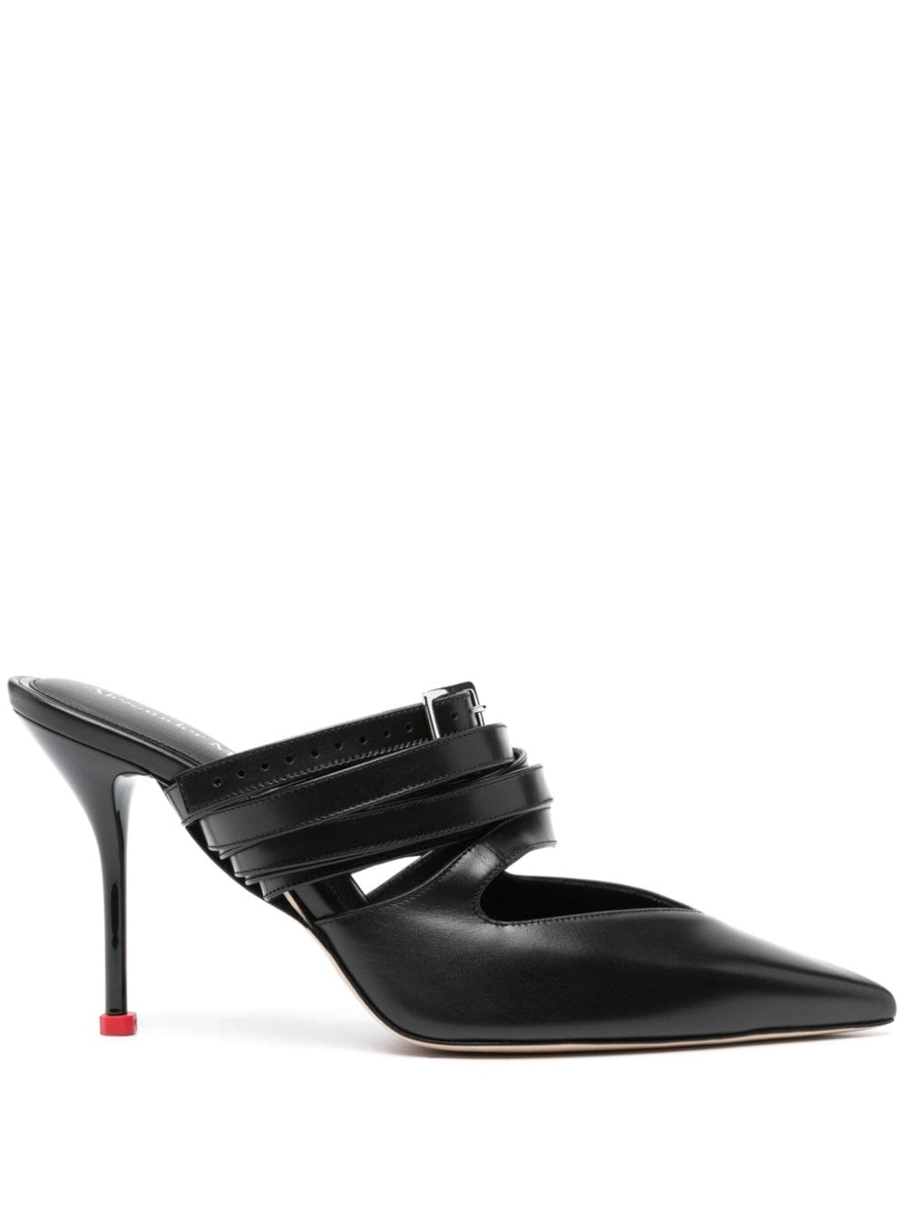 Alexander McQueen 95mm leather mules Black