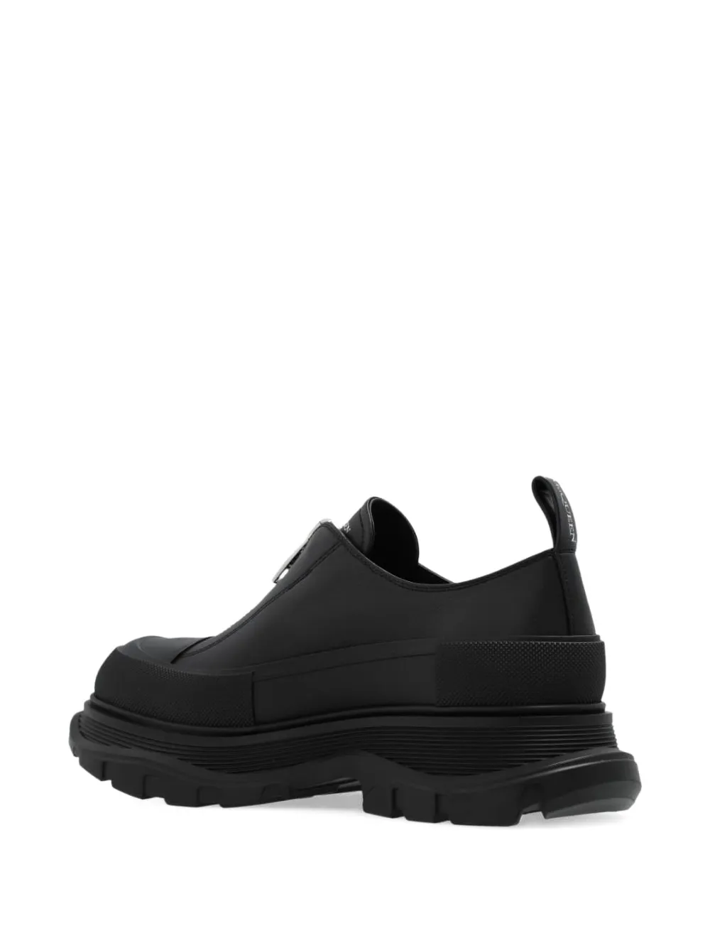 Alexander McQueen logo-print leather sneakers Black