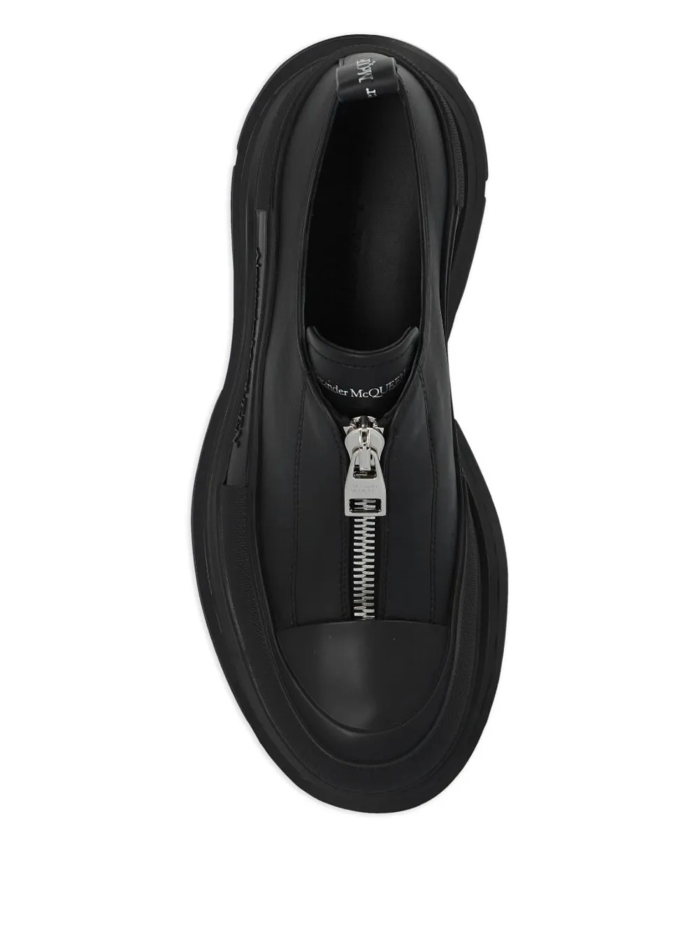 Alexander McQueen logo-print leather sneakers Black