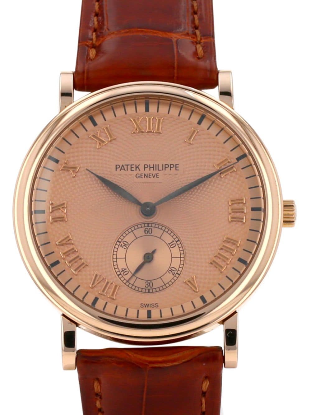 Patek Philippe 1990 pre-owned Calatrava horloge 33 mm - Bruin