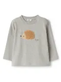 Il Gufo hedgehog-motif cotton T-shirt - Grey