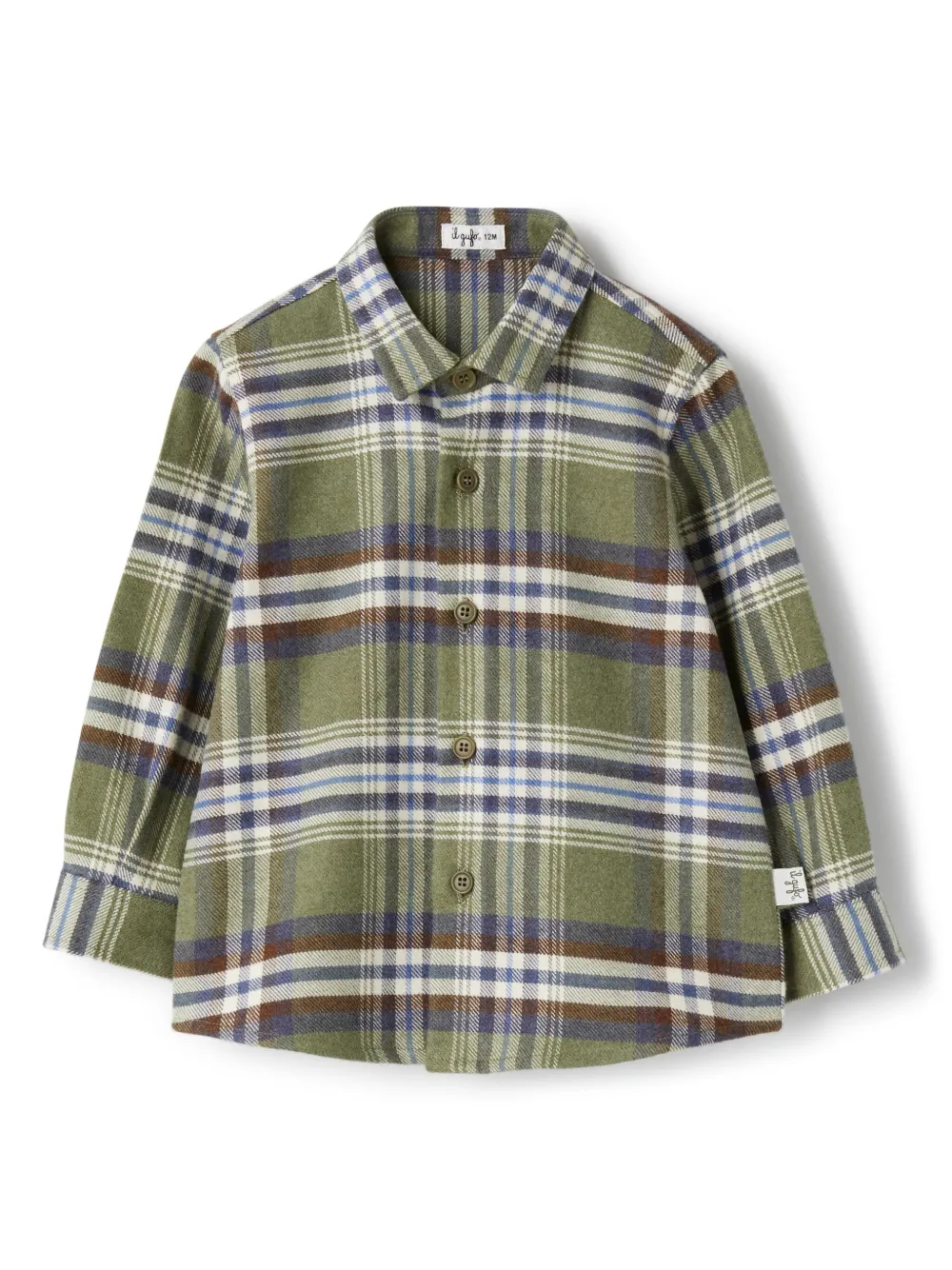 Image 1 of Il Gufo Camisa de algodão xadrez
