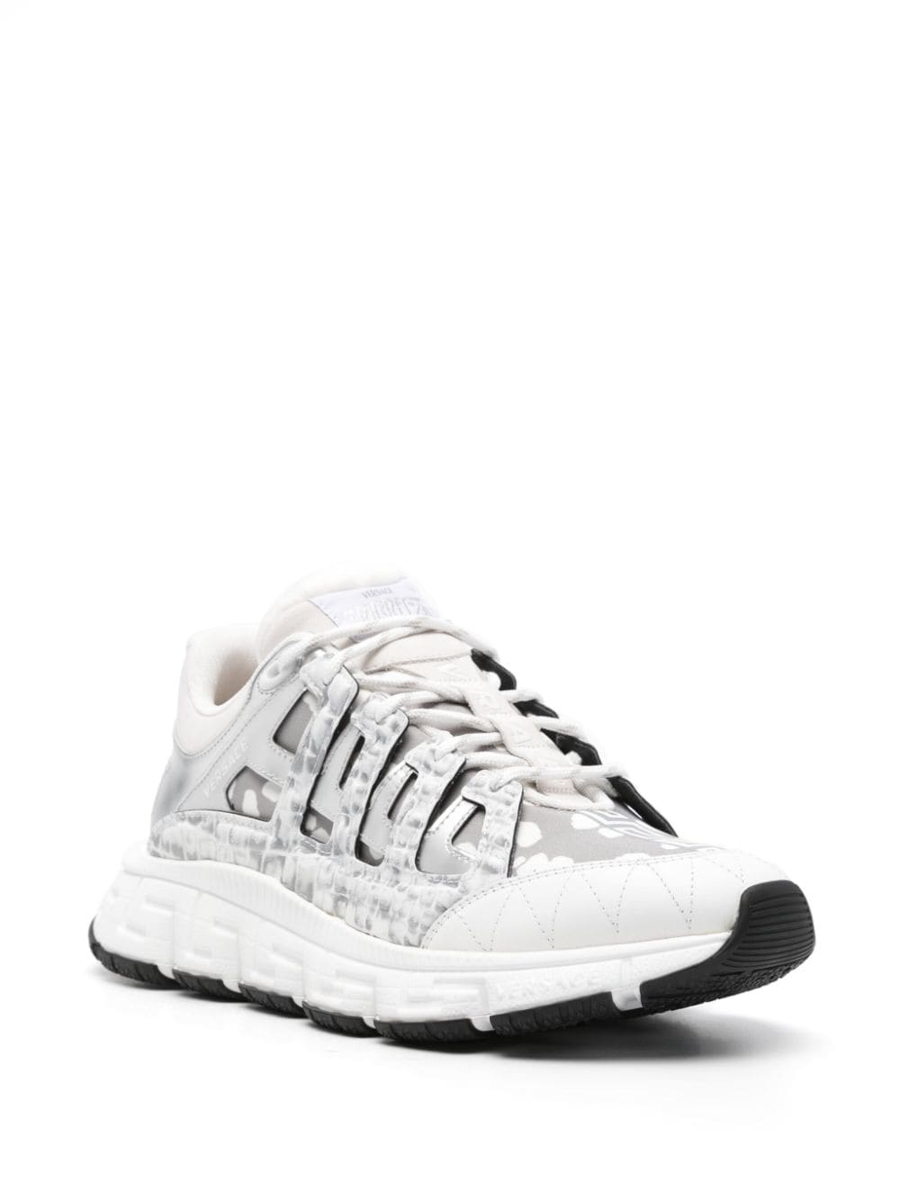 Versace panelled chunky sneakers - Wit