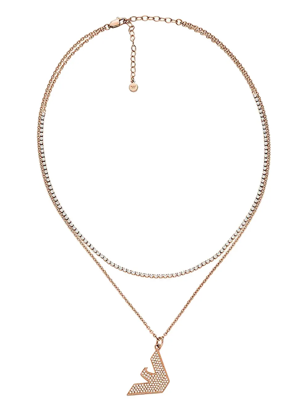 Emporio Armani logo-charm necklace | Pink | Image 1