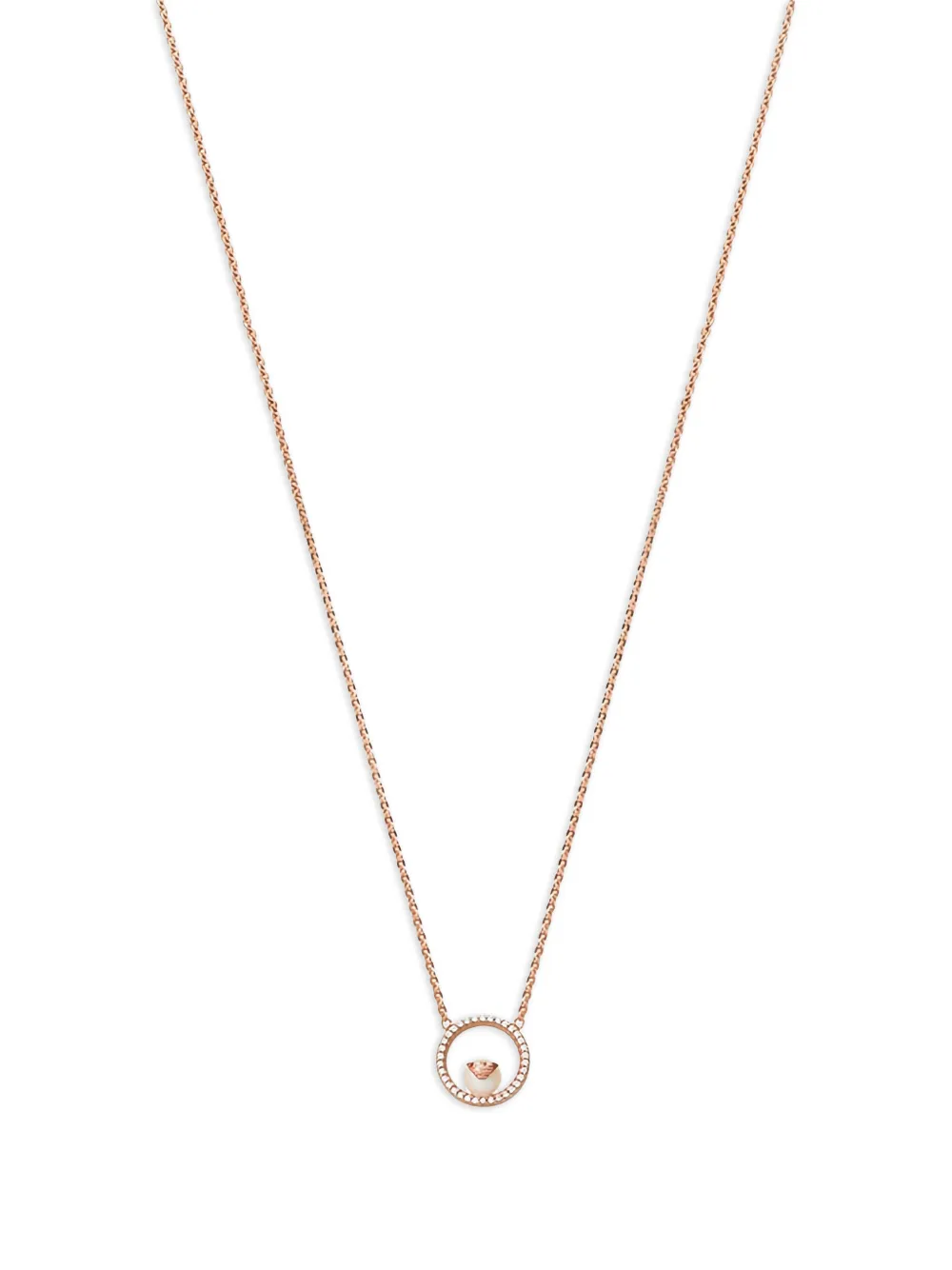 Emporio Armani circle-pendant necklace - Oro