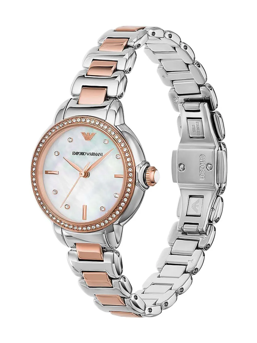 Emporio Armani Three-hand Date Two-tone Stainless Steel Watch