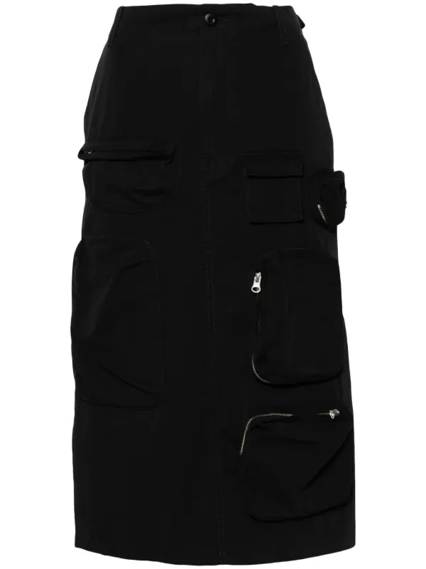 MM6 Maison Margiela ロゴ カーゴスカート | ブラック | FARFETCH JP
