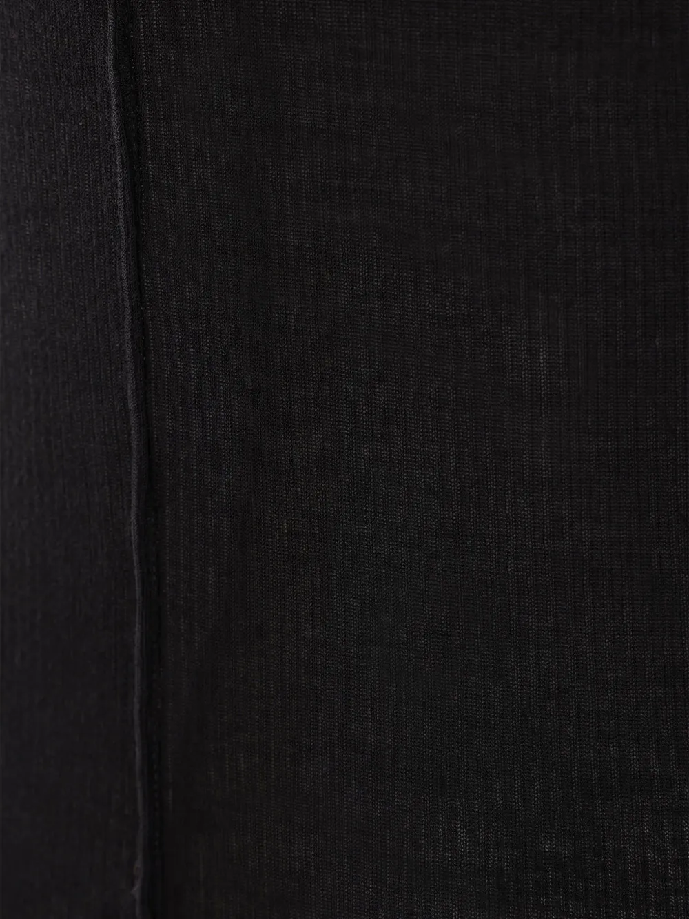 Rick Owens Geribbeld T-shirt Zwart