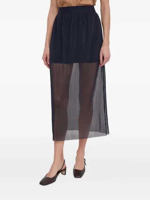 Armani Exchange overlayed midi straight skirt
