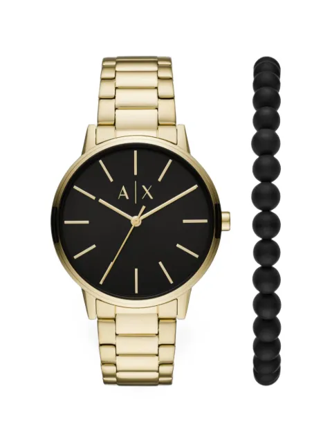 Armani Exchange round-dial segment-bracelet 44mm watch