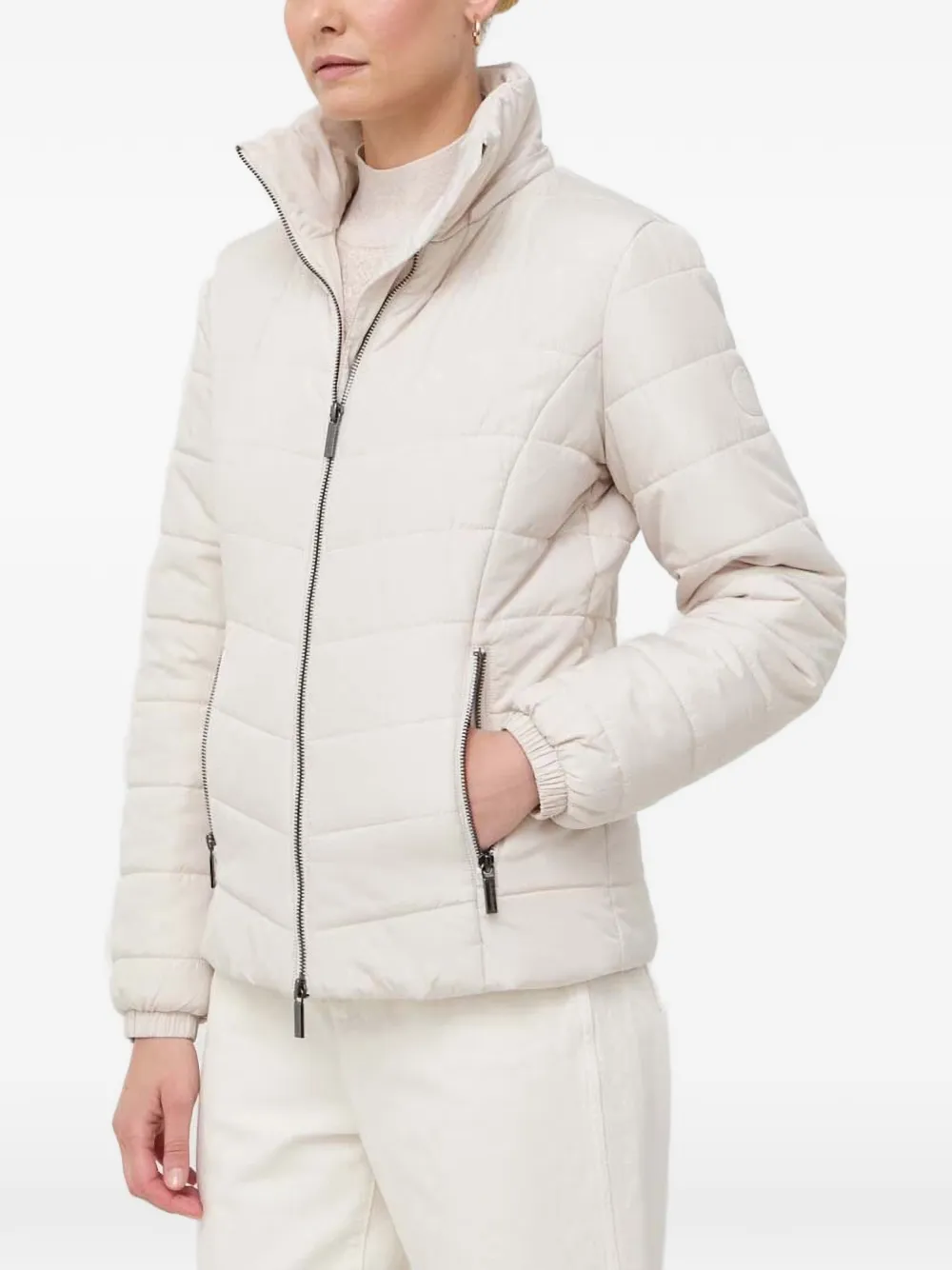 Armani Exchange zip-up puffer jacket - Toni neutri