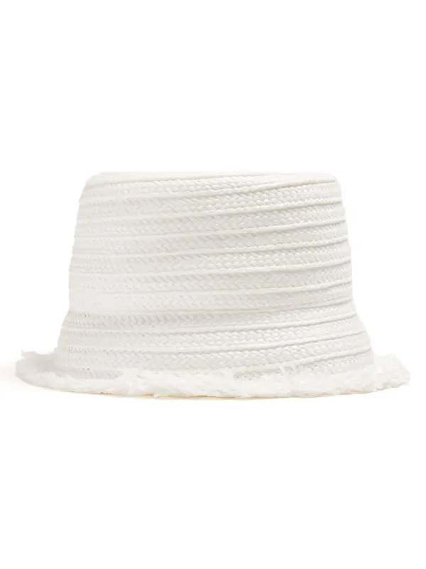 【JACQUEMUS】ラフィアハット JACQUEMUS ラフィア バケットハット 刺繍入り | NET-A-PORTER
