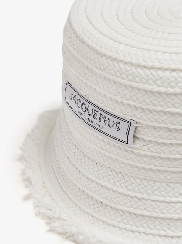 Jacquemus Raffia Bucket Hat | White | FARFETCH display picture 2