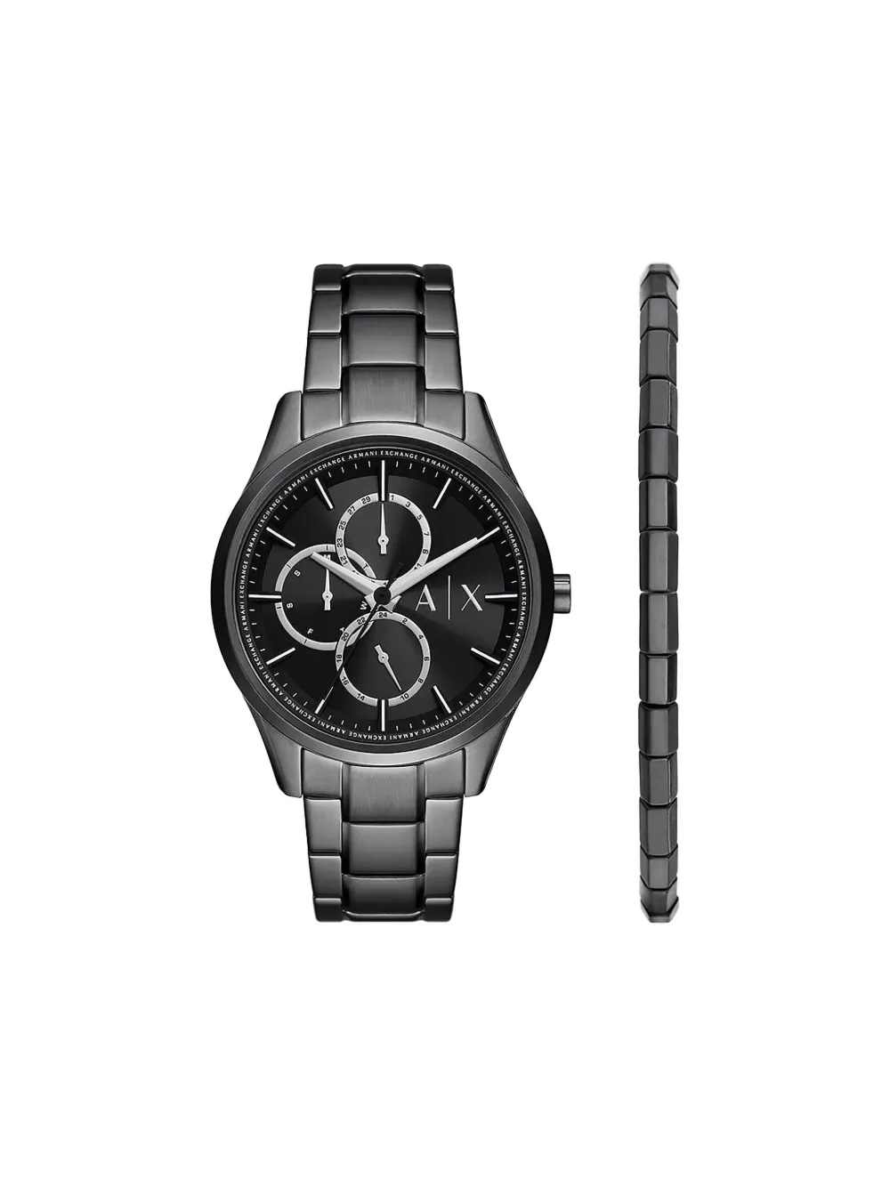 Armani Exchange round-face set 42mm | Black | Image 1