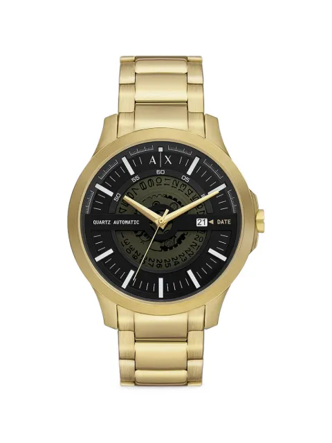 Armani Exchange skeleton 46mm watch