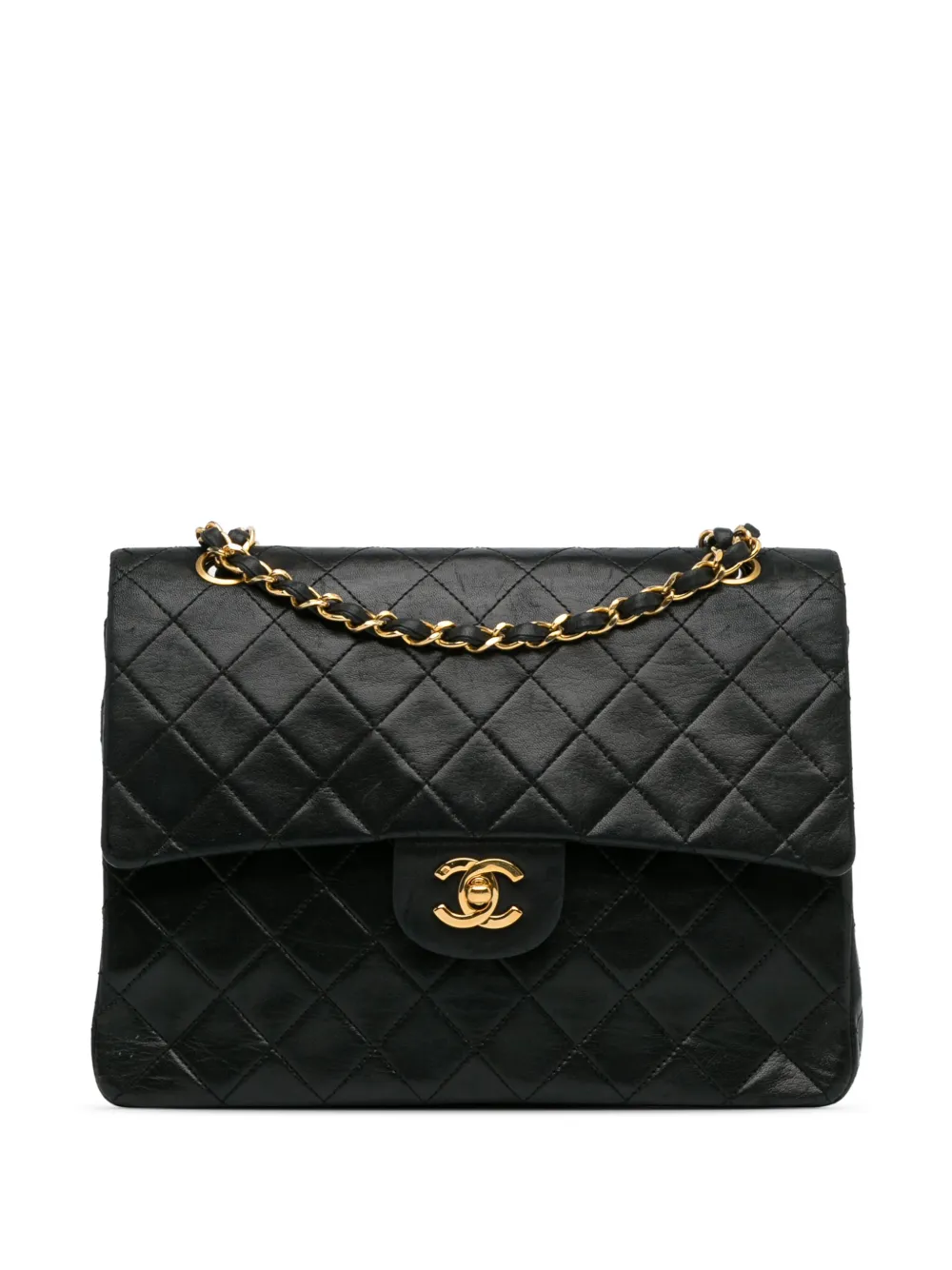 CHANEL Pre-Owned 1989-1991 Medium Tall Classic Lambskin Double Flap shoulder bag – Black