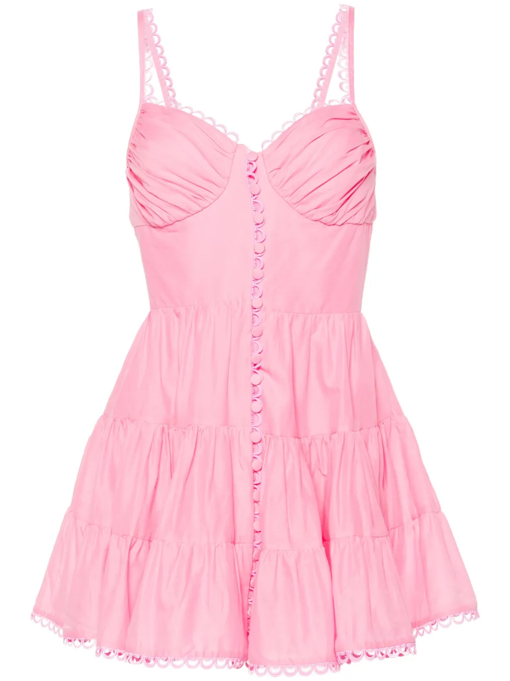 Charo Ruiz Ibiza Angy mini-jurk met gesmokt detail Roze