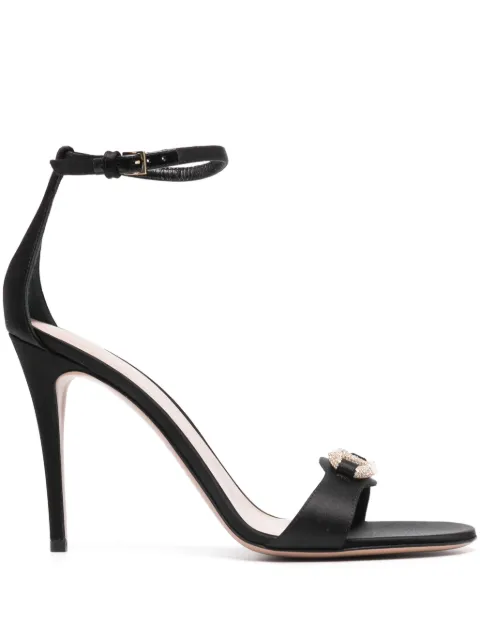 Valentino Garavani 100mm VLogo Signature satin sandals