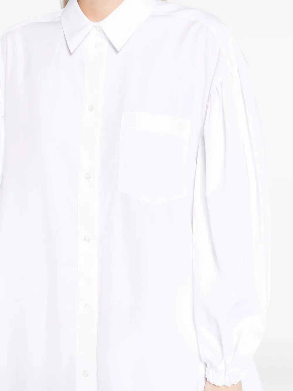 Simone Rocha Trapeze blousejurk met knopenbies Wit