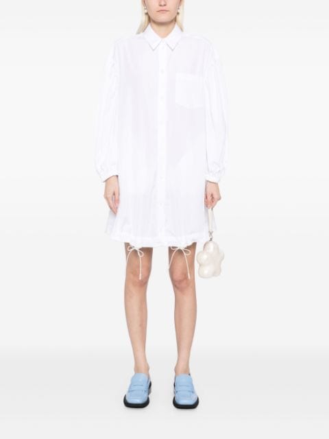 button placket trapeze shirt dress