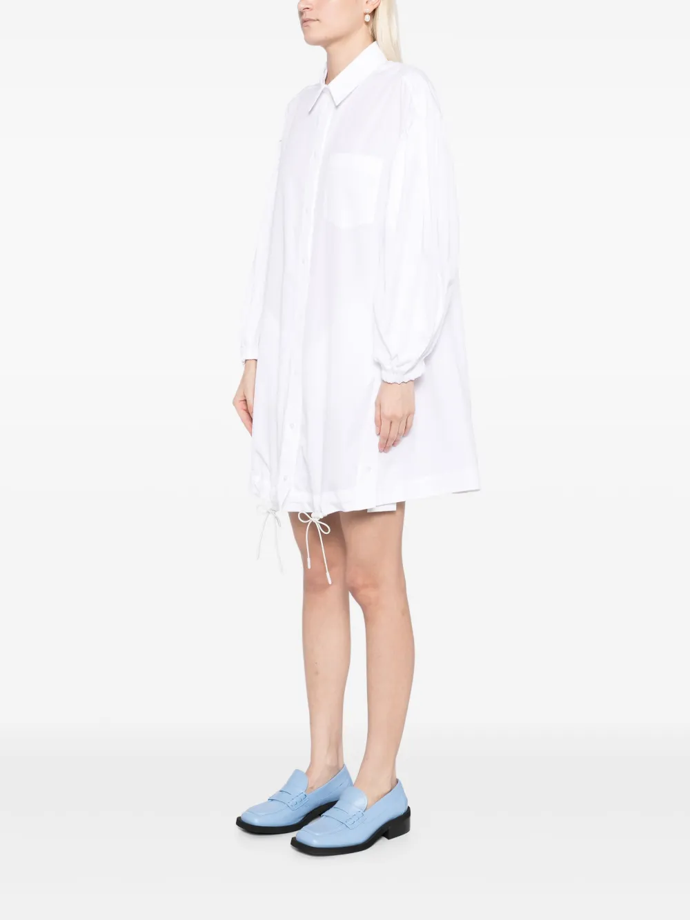 Simone Rocha Trapeze blousejurk met knopenbies Wit