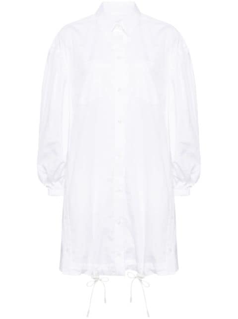 button placket trapeze shirt dress