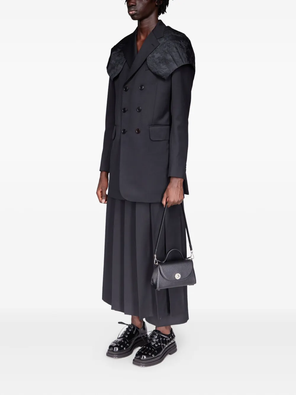 Simone Rocha brocade-cape double-breasted jacket | Blazers | Image 2