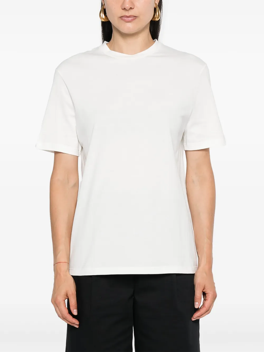 Jil Sander T-shirt met logoprint Beige