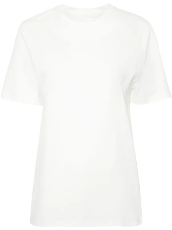 Jil Sander Logo-print Cotton T-shirt in Neutrals