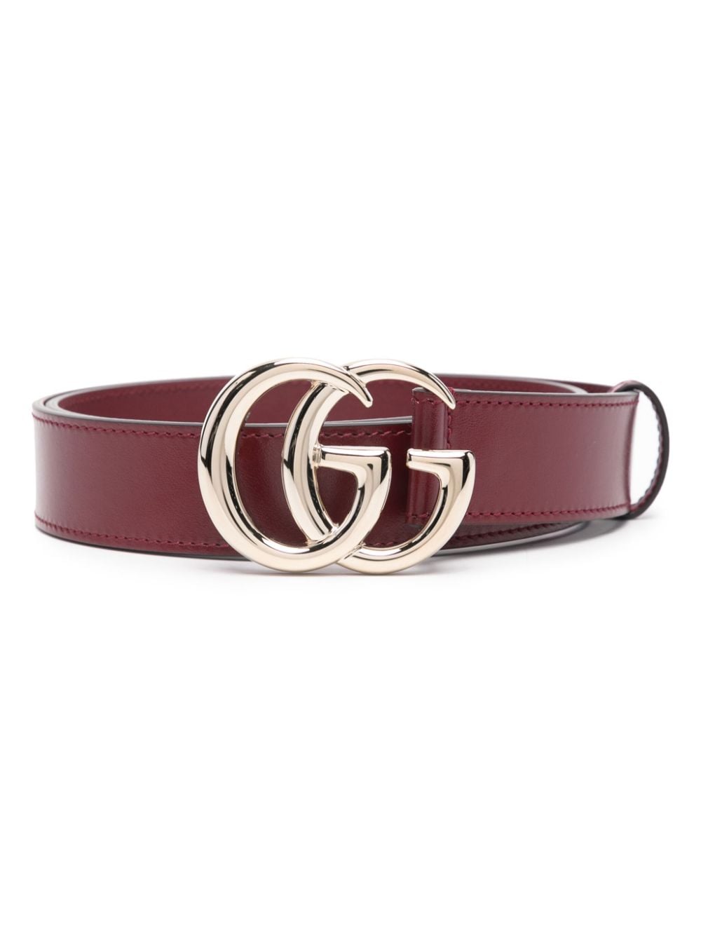 Gucci GG Marmont Leather Belt Red FARFETCH